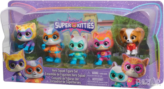 Super Kitties Геройски отряд 5 фигури / Супер Котета, снимка 4 - Фигурки - 53854584