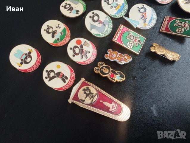 значки Миша олимпиада 1980, снимка 4 - Колекции - 52557649