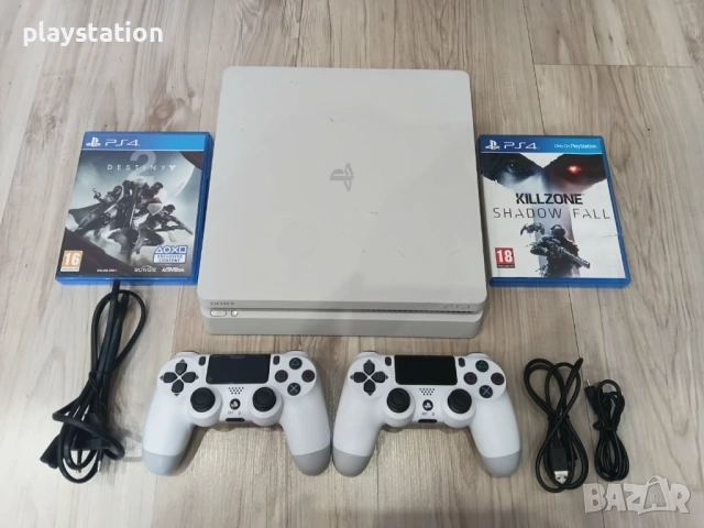 Playstation 4 Slim Страхотен комплект с 2 нови контролера!, снимка 2 - PlayStation конзоли - 53371547