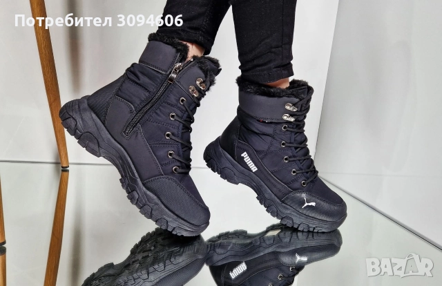 Дамски боти с пух , снимка 2 - Дамски боти - 52957011