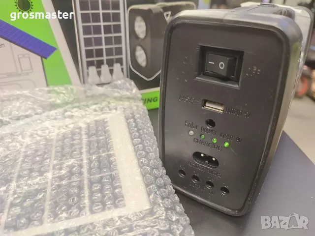 Преносима соларна станция с 3 LED лампи и функция пауърбанк, снимка 4 - Соларни лампи - 50419161