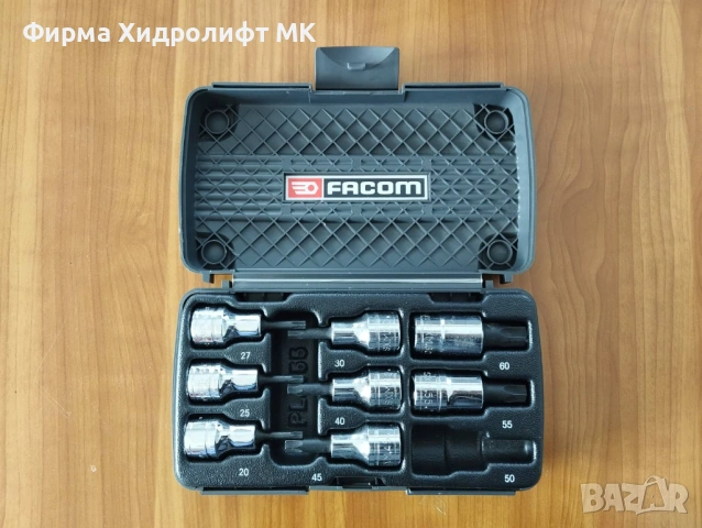 FACOM Комплект 9бр. вложки 1/2" с накрайник торкс АМЕХ.3