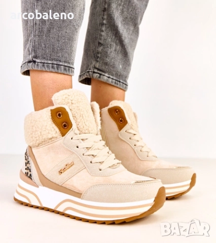 Дамски високи маратонки с подплата от Mirasen, 4цвята , снимка 15 - Маратонки - 52024364