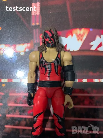 Екшън фигура WWE Kane The Big Red Machine Elite Survivor Series figure Кейн mattel wwe, снимка 11 - Колекции - 48747479