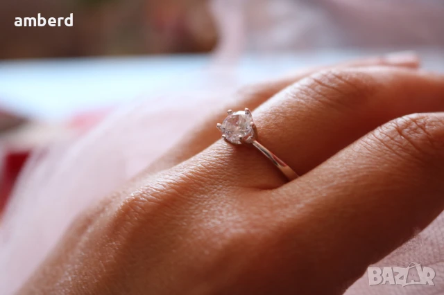 Нежен и стилен сребърен пръстен - модел PLR023, снимка 5 - Пръстени - 51375616