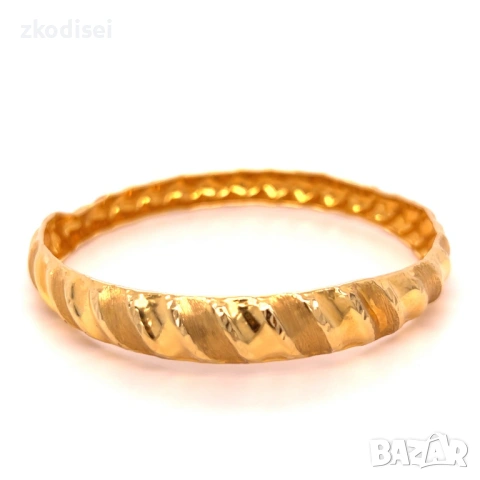 Златна дамска гривна 6,60гр. 14кр. проба:585 модел:37620-1, снимка 2 - Гривни - 53593968