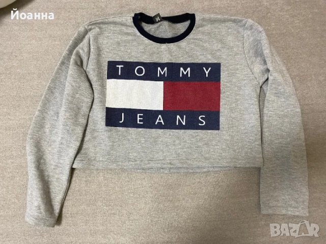 Tommy Jeans къса блуза, снимка 2 - Блузи с дълъг ръкав и пуловери - 47933162