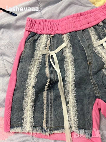 Дамски интересни къси панталони, снимка 3 - Къси панталони и бермуди - 52918626