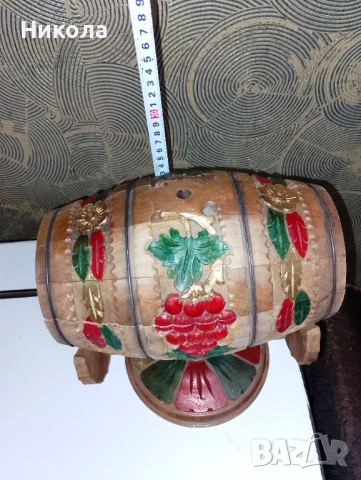 Буре-дърворезбовано-3л. с въртяща се поставка, снимка 2 - Специализирана литература - 48088407