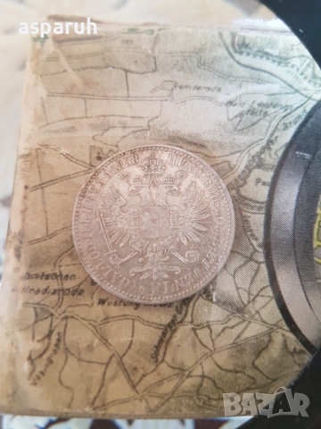 Монета 1858 АВСТРИЯ с крал Франц Йосиф 1/4 флорин сребро, снимка 2 - Нумизматика и бонистика - 52942497