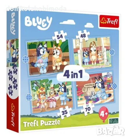 Пъзел с Bluey 4в1 Trefl,35, 70 54, 48 , снимка 1 - Игри и пъзели - 48162473