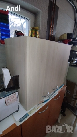 Кухненски шкаф горен с две врати и рафт 70/60/40см избелен дъб, снимка 5 - Кухни - 53115663