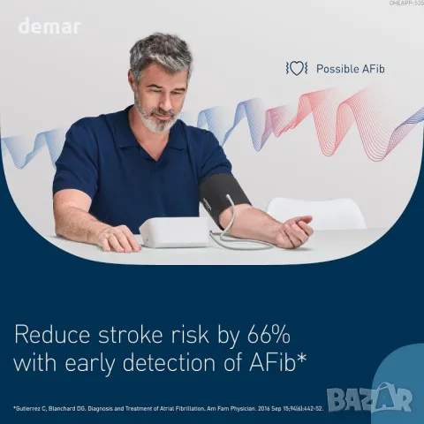 OMRON X7 Smart AFib Апарат за кръвно налягане (22-42 см), снимка 2 - Други - 46992848