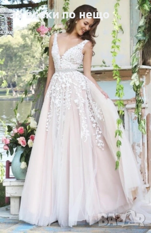 Ефирна Булчинска Рокля С Дантела И Тюл Код Roni39