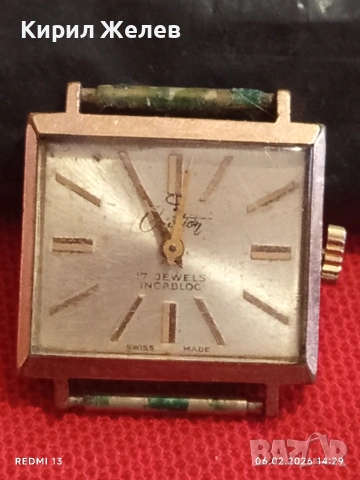Дамски механичен часовник Creation 17 jewels Incabloc Swiss made позлатен за КОЛЕКЦИЯ 53630, снимка 2 - Антикварни и старинни предмети - 53381781
