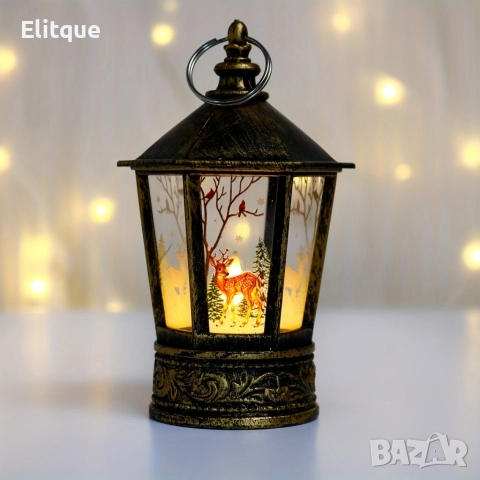 Коледен декоративен LED фенер – топла светлина и уют за празничния дом, снимка 8 - Декорация за дома - 52851212