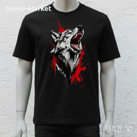 Тениска с Вълк , Мъжка , дамска и детска тениска , тениски , снимка 3 - Тениски - 53698233