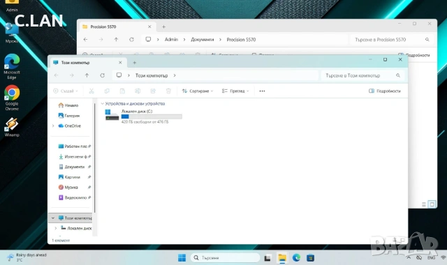 Dell Precision 5570 i7 12700H/16GB/512SSD/RTX A1000-4GB/FHD/Подсветка, снимка 4 - Лаптопи за работа - 53227588