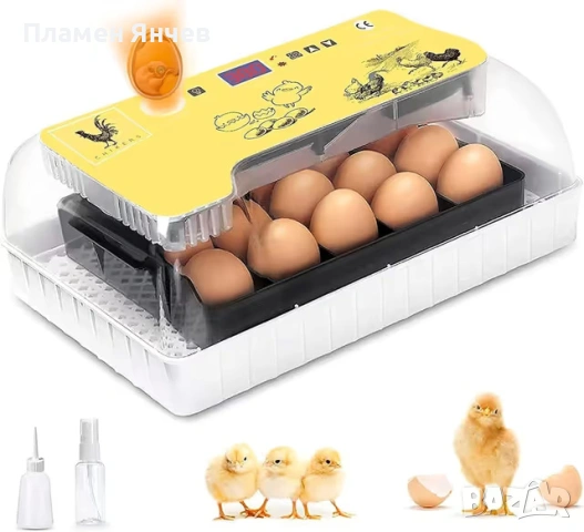 Автоматичен инкубатор за яйца автоматично въртене и контрол на температурата – 12–35 яйца