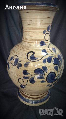 Огромна и висока ваза ръчно рисувана , снимка 2 - Вази - 45675833