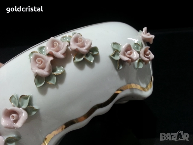 стар български порцелан кутия за бижута , снимка 3 - Антикварни и старинни предмети - 51628881