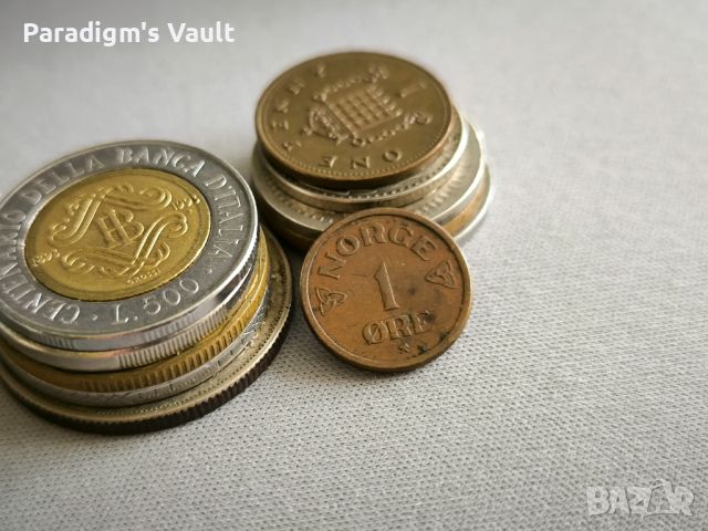 Монета - Норвегия - 1 оре | 1955г., снимка 1 - Нумизматика и бонистика - 45370874