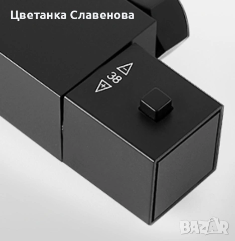Душ система с термостат, тип „тропически дъжд“ 25 x 25 см, предпазно заключване 38°C, матово черно, снимка 7 - Други стоки за дома - 54111777