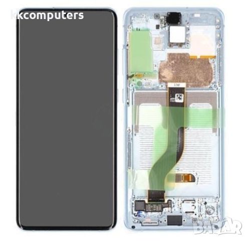 LCD Дисплей за Samsung SM-G985F / G986F S20 Plus 4G/5G 2020 / GH82-22134D + Тъч скрийн + рамка / Син, снимка 1 - Резервни части за телефони - 46736178