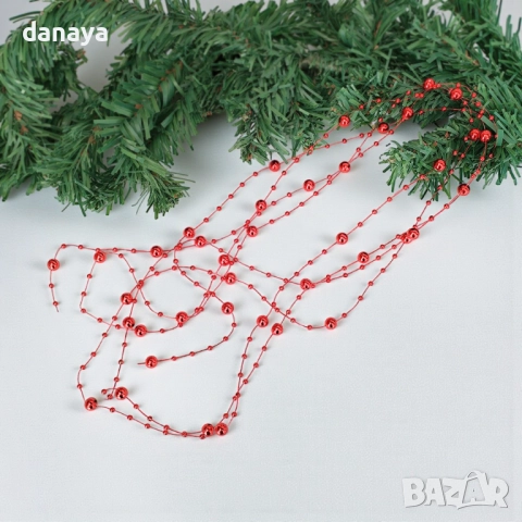 6168 Коледен гирлянд Топчици декоративен гердан за елха и декорация, 2 размера, снимка 8 - Декорация за дома - 52493318