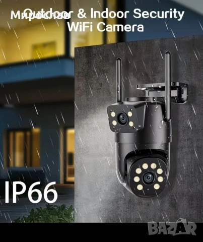 Многофункционална безжична външна охранителна камера с Wi-Fi, 1080p , снимка 7 - HD камери - 53623814