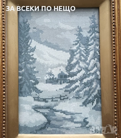 КРАСИВ ГОБЛЕН - ЗИМЕН ПЕЙЗАЖ, снимка 2 - Гоблени - 53486017