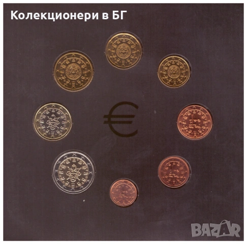 СЕТ ЕВРОМОНЕТИ ОТ ПОРТУГАЛИЯ 2004 ГОДИНА, снимка 3 - Нумизматика и бонистика - 54146626
