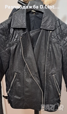 кожено яке естествена кожа XS , снимка 4 - Якета - 51887595