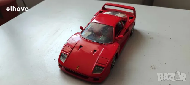 Метална количка Ferrari F40 (1987) Burago 1/24, снимка 6 - Колекции - 47140996