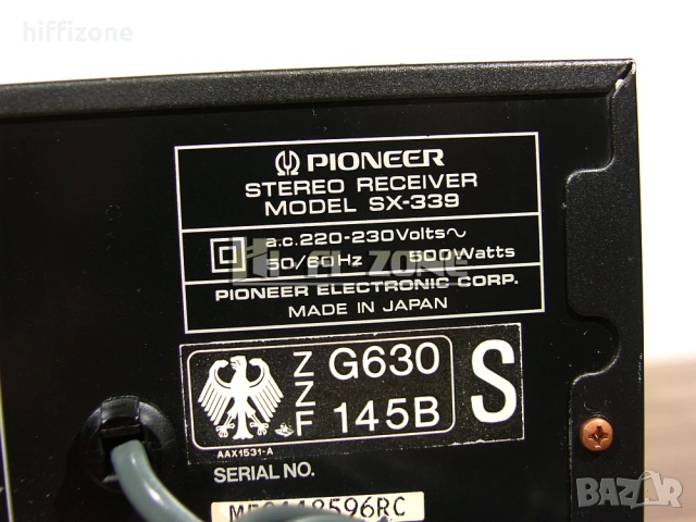 Ресивър  Pioneer sx-339 /1 , снимка 9 - Ресийвъри, усилватели, смесителни пултове - 54053999