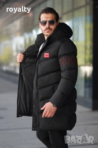 Hugo Boss Черно Зимно Мъжко Яке , снимка 2 - Якета - 52824641