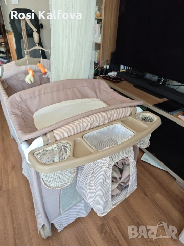 Кошара на две нива, люлеещ механизъм, балдахин, музикална въртележка , снимка 5 - Бебешки легла и матраци - 53795841