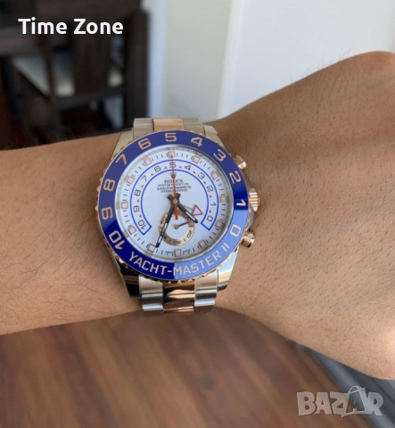 Rolex Yacht-Master II 44mm Two-Tone Rose Gold White Dial Ceramic Automatic Различни Варианти, снимка 12 - Мъжки - 54047638