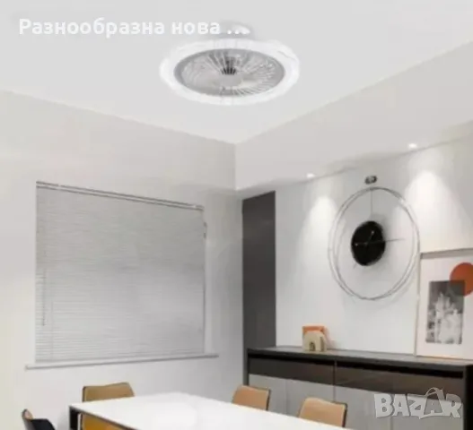 2в1 Smart LED RGB Лампа Вентилатор за таван с дистанционно управление, снимка 2 - Други - 48844384