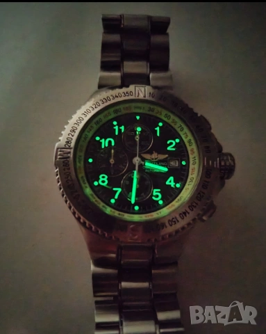 Breitling Hercules 45mm, работи перфектно, дълга верига, разменям, снимка 9 - Мъжки - 53710903