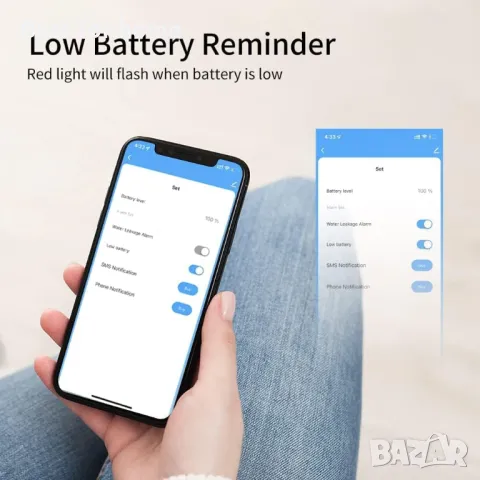 eMylo детектор за течове на вода WiFi, снимка 6 - Друга електроника - 50277837