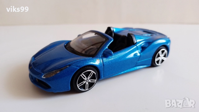 Bburago Ferrari 488 Spider - Мащаб 1:43, снимка 2 - Колекции - 52430489