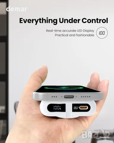 Магнитна външна батерия Galeces, снимка 7 - Външни батерии - 49846730