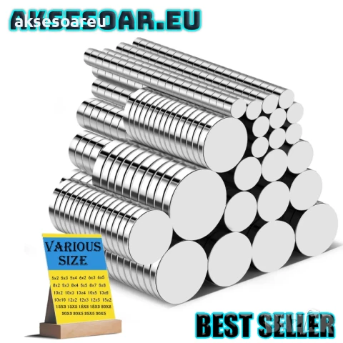 10 бр. Супер силни нови неодимови дискови малки 10 х 2 мм. мощни магнити за хладилник и офис магнит, снимка 4 - Други инструменти - 50522985