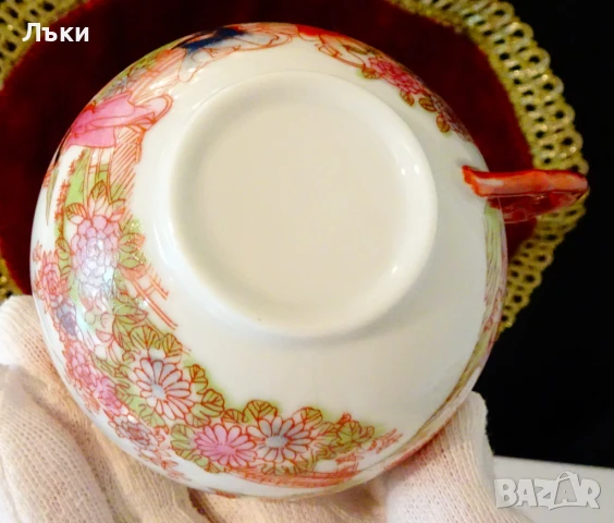 Чаша японски костен порцелан 58 гр.,злато. , снимка 8 - Антикварни и старинни предмети - 51216141