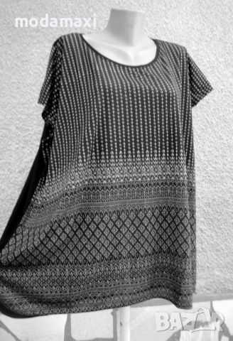 4XL Нова блуза Gina Benotti в черно и бяло, снимка 3 - Туники - 46419360
