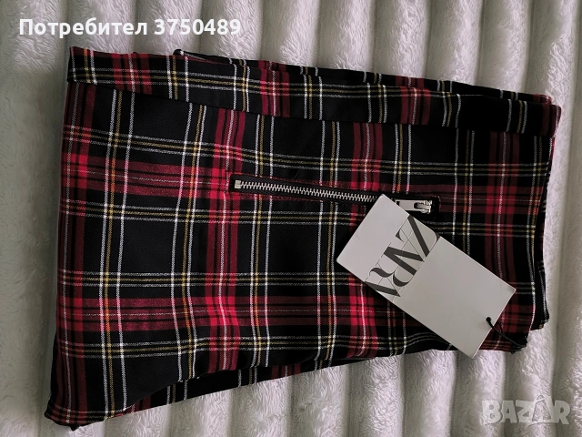 Нов дамски панталон тип клин- ZARA размер M, снимка 5 - Панталони - 54206757