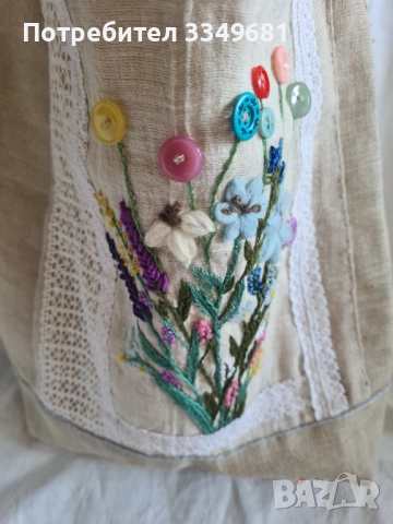 Lenena canta s ricna broderiya I ukrasitelni sevove , снимка 4 - Ръчно изработени сувенири - 52018510