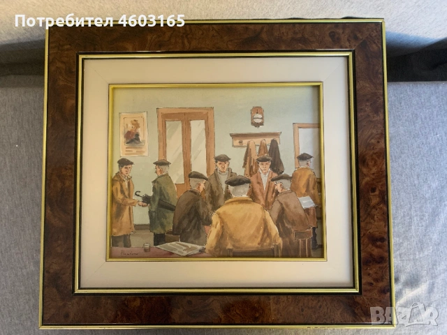 картина среща на приятели в кръчмата 1, снимка 3 - Картини - 54286495