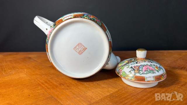 Старинен японски порцеланов чайник, снимка 5 - Сервизи - 44987112
